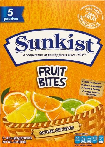 Sunkist® Sour Citrus Fruit Bites 5 Ct 08 Oz Kroger