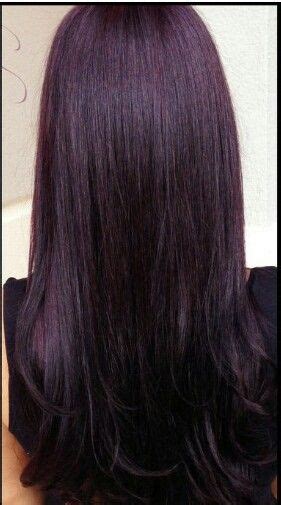 Keep in mind that they will be more subtle (see swatches on each color page for reference) the darker the base color and some shades may not show up well on black hair without. Deep plum hair … | Hair color plum, Burgundy hair, Violet ...