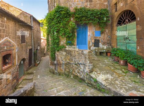 Corners Of Tuscan Medieval Towns In Italy Stock Photo Alamy