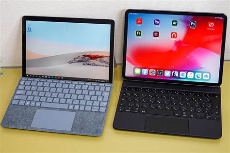 Microsoft's surface go 2 includes an integrated kickstand, which solidly holds the tablet in place. Surface Go 2とiPad Pro、純正キーボードが使いやすいのはどっちだ？ - Engadget 日本版
