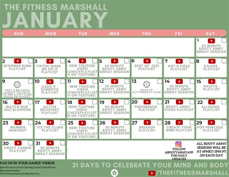 January Challenge 31 Days Of Dancing — The Fitness Marshall