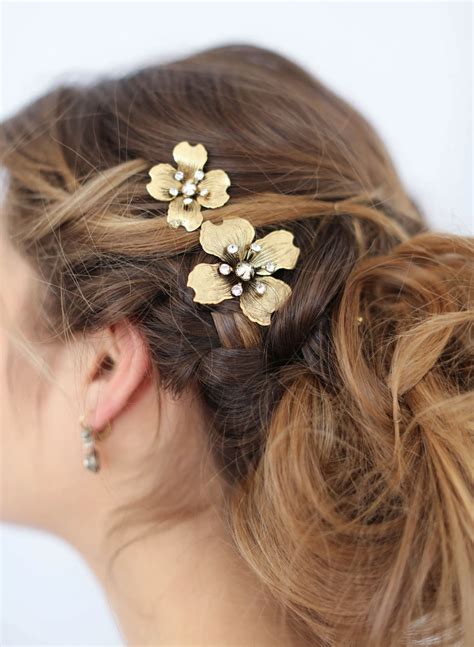 Dogwood Flower Hair Pin Set Of 2 Style 659 Twigs And Honey ® Llc