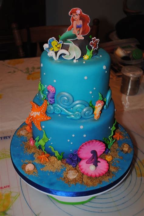 Little Mermaid Cake Tortas De La Sirenita Pasteles De Fondant
