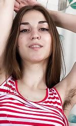 Halmia Is Slender And Hairy She Shows Off Her Hairy Pits Early And Her Year Old Figure Her