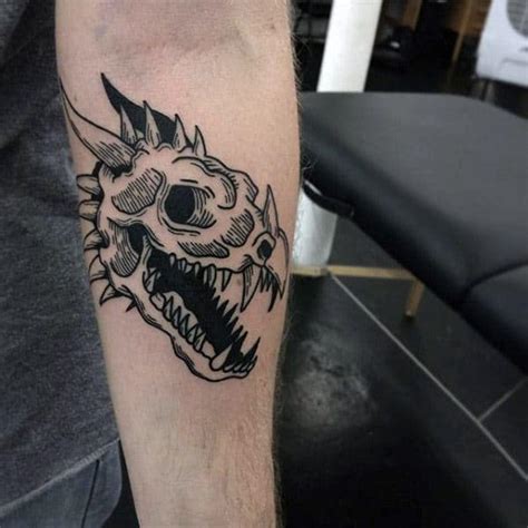 The celtics used to see dragons as a symbol of status, immortality, and wisdom. 60 Dragon Skull Tattoo Designs For Men - Manly Ink Ideas