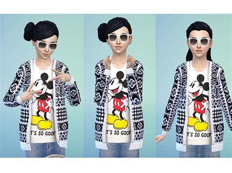 Sims 4 Ccs The Best Cardigan For Kids By Pinkzombiecupcake
