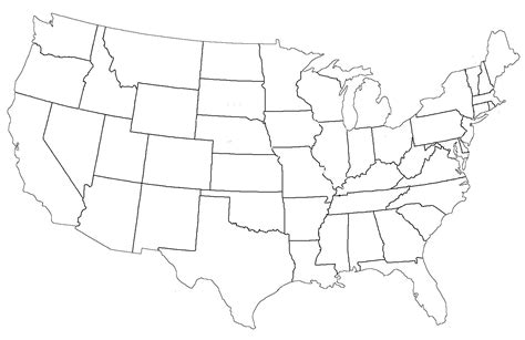 Severní Amerika Slepá Mapa Státy Mapa