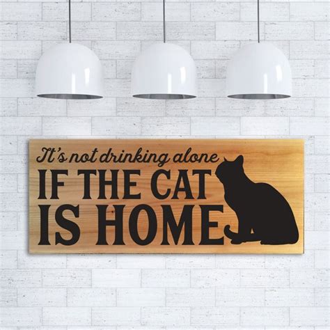 Painted Wooden Cat Sign Wooden Sign With Quote Ts For Cat