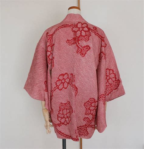 Vintage Japanese Kimono Jacket Haori Silk Shibori Etsy In 2021