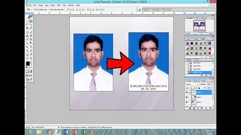 What size is a passport photo in pixels? CREATE PASSPORT SIZE PHOTO WITH NAME AND DATE - YouTube