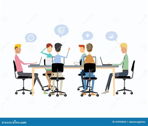 Business Teamwork Meeting And Working Concept Stock Vector
