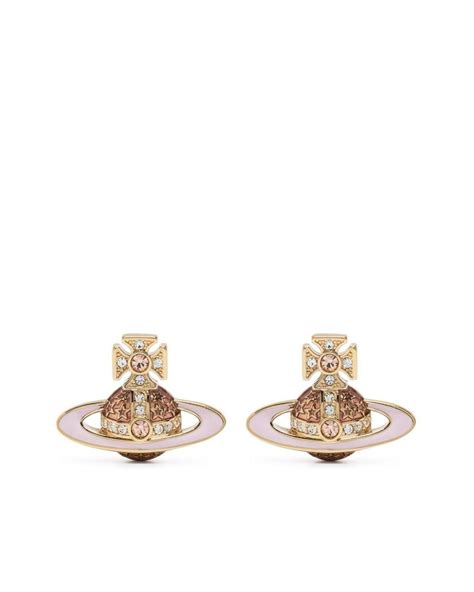 Vivienne Westwood Roxanne Crystal Embellished Earrings In Metallic Lyst