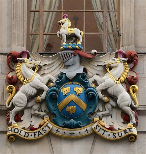 The Coat Of Arms Of The Worshipful Company Of Saddlers Outside Saddler