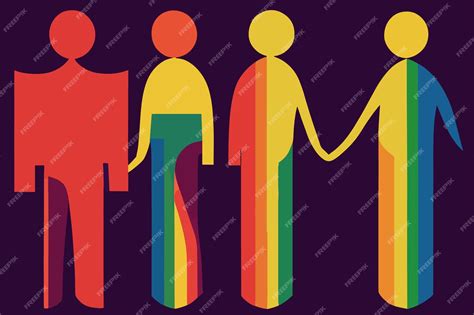 personnes tolérant l illustration de la communauté lgbt fierté lgbtq vecteur premium