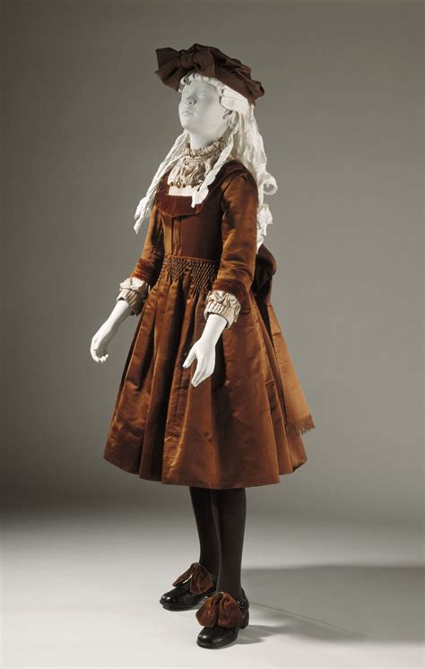 1890 America Girls Dress Silk Twill Velveteen Victorian