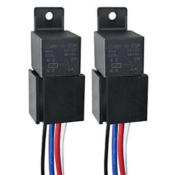 MGI SpeedWare 80 Relay 12vDC Heavy Duty 4 Pin SPST 2 Pack With