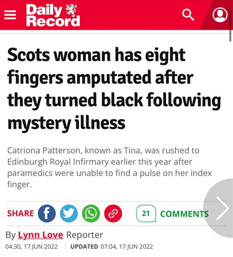 𝙍𝙄𝙎𝙀𝙈𝙀𝙇𝘽𝙊𝙐𝙍𝙉𝙀 on Twitter Scotland Fully Waxxed lady get fingers amputated by a