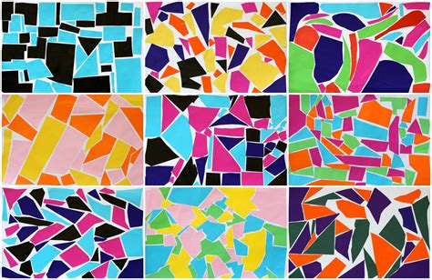 Art With Mr Hall Abstract Mosaic Collage Ii