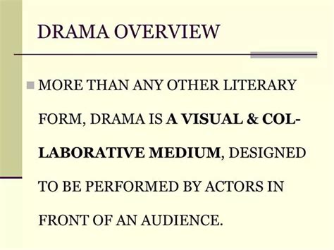 Ppt Drama Overview Powerpoint Presentation Free Download Id571605