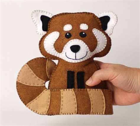 Red Panda Hand Sewing Pattern Easy Hand Sewing Kits Hand Sewing