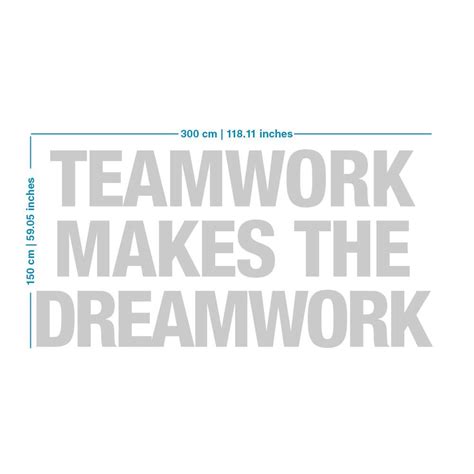Teamwork Makes The Dreamwork 3d Office Wall Art Typography Etsy