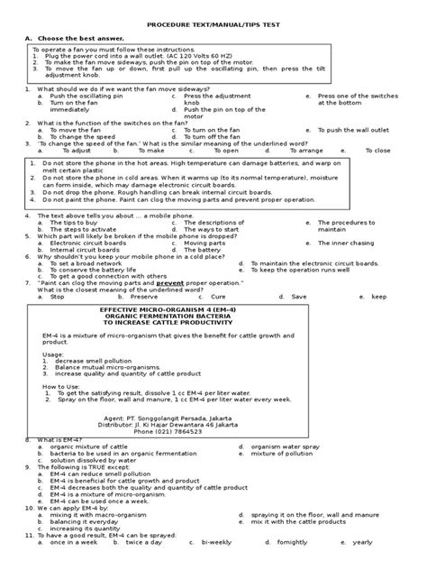 Documents similar to contoh soal dan pembahasan explanation text. 28+ Contoh Soal Procedure Text Essay Kelas 9 - Kumpulan Contoh Soal