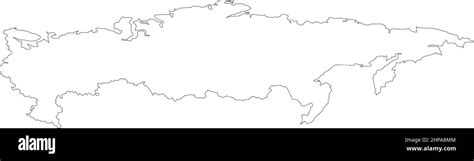 Vector Illustration Of The Flag Incorporated Into The Map Of Russia