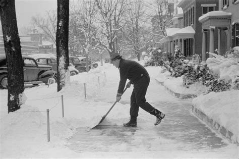Shoveling Snow Off The Sidewalk Chillicothe Ohio 1940 By Arthur