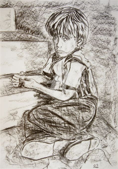 Sketch Alone Sad Boy Drawing Img Klutz