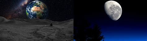 Wallpaper Dual Monitors Moon Earth Space 3840x1080