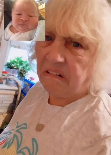 Grandma Flinches At Seeing Ugly Baby Photo Before Realizing She Was On Video Call With Parents