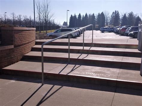 We also manufacture galvanized steel pipe of very fine quality. Stainless Steel Pipe Rail at Concrete Steps - Great Lakes ...