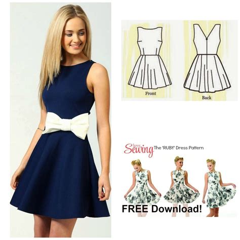 Free Dress Pattern The Ruby Dress MHS Blog Dress Patterns Free Dress Pattern Dress Patterns