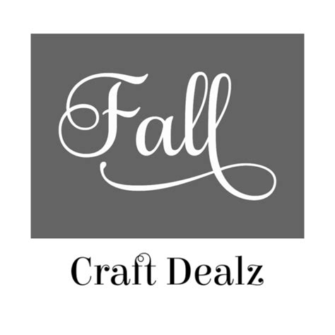 Fall Script Stencil Craft Dealz