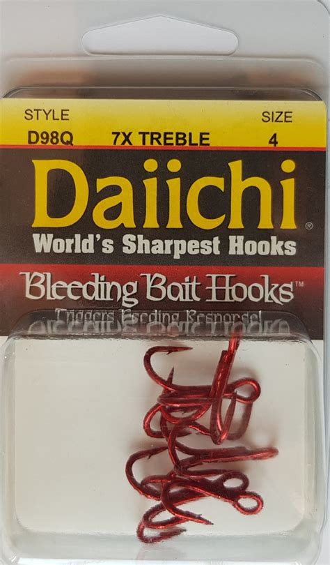 Daiichi D98Q Bleeding Bait Trebles Heavy Duty Drillinge Thinkbig Fish