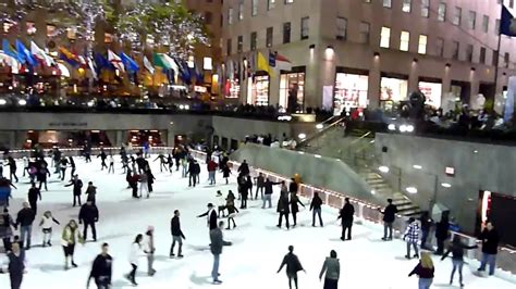 Ice Skating At Rockefeller Center New York City Hd Youtube