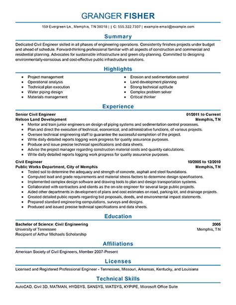 Crafting a perfect resume isn't an exact science. Best Civil Engineer Resume Example | LiveCareer