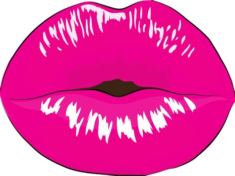 Download Hot Pink Lips Lips Printable Png Image With No Background