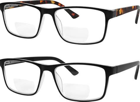 buy yogo vision bifocal reading glasses for men and women rectangle multifocal readers with