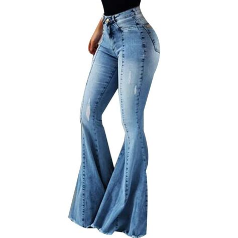 Jdinms Jdinms Womens Bootcut Flare Jeans Bell Bottoms Ripped Skinny Denim