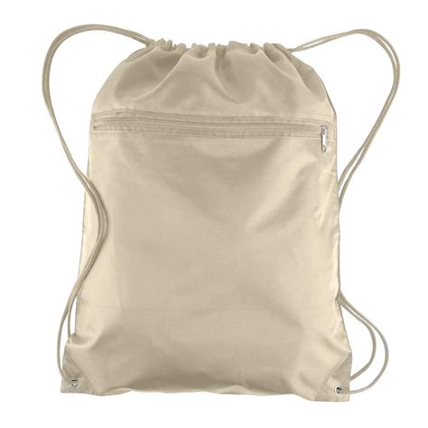 Wholesale Drawstring Bags Polyester Backpacks With Front Zipper Pocket