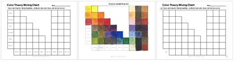 Color Theory Mixing Chart Worksheet Create Art With Me