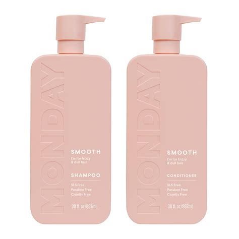 Buy Monday Haircaresmooth Shampoo Conditioner Bathroom Set 2 Pack 30oz Each For Frizzy