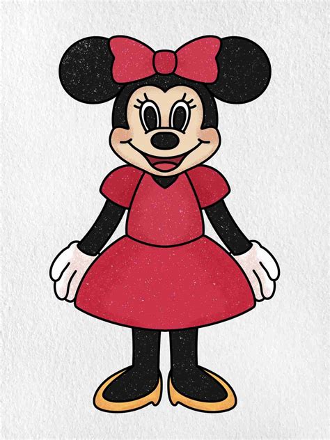 Easy Minnie Mouse Drawing Helloartsy