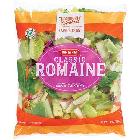 H E B Classic Romaine Salad Blend Shop Lettuce And Leafy Greens At H E B