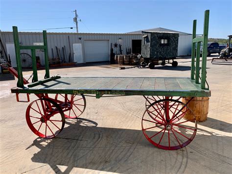 Sold Antique Burlington Lines Railroad Baggage Cart Doyles Wagons