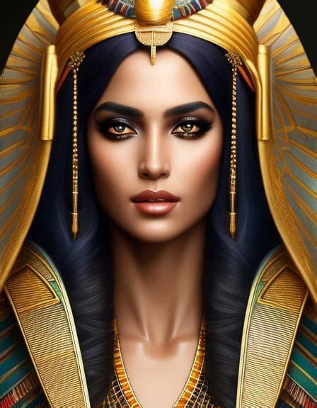 beautiful cleopatra queen of the desert agient egypt realistic face realistic flawless