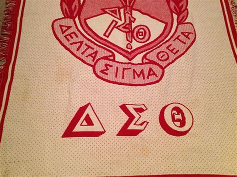 Delta Sigma Theta Sorority Crimson And Cream Afghan Fringe Throw Blanket