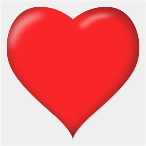 3d Red Love Heart Stickers