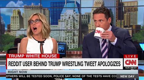cnn hosts are ecstatic that they blackmailed a redditor to apologize for creating the cnn wwe